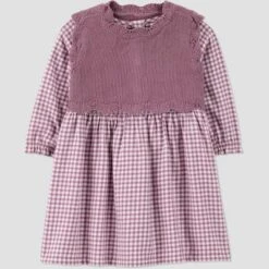 Carter's Just One You® Baby Girls' 3pc Gingham Dress Sweater Set - Plum -Carter's Just One You®️ GUEST b1d8e226 9a73 4621 ba71 ee78eb23e4eb