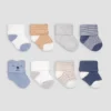 Carter's Just One You® 8pk Baby Boys' Alt Terry Socks: Newborn Crew, Solid & Stripes, Midweight, 0-3 Months -Carter's Just One You®️ GUEST b20504ea 23b9 4ecf 9577 6fe8f7c0a34b