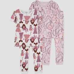Carter's Just One You® Toddler Girls' Princesses And Horses Short Sleeve Pajama Set - Pink -Carter's Just One You®️ GUEST b2926625 4ac3 4e54 a6e4 ed52d44a348b
