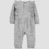 Carter's Just One You®️ Baby Girls' Ruffle Jersey Jumpsuit - Gray 1 Carter's Just One You®️ Baby Girls' Ruffle Jersey Jumpsuit - Gray -Carter's Just One You®️ GUEST bd092020 d6cf 4a18 bc37 4b395853d8a6