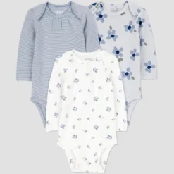 Carter's Just One You® Baby Girls' 3pk Floral Long Sleeve Bodysuit - Blue -Carter's Just One You®️ GUEST c18a3700 1368 47ae b6bf f15e85c12100