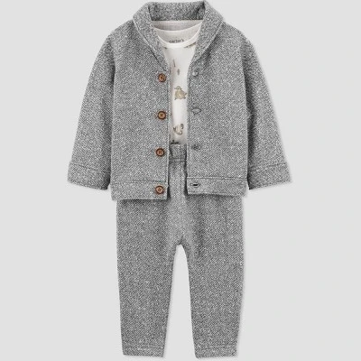Carter's Just One You®️ Baby Boys' 3pc Forest Top & Bottom Set - Gray 3 Carter's Just One You®️ Baby Boys' 3pc Forest Top & Bottom Set - Gray