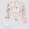 Carter's Just One You® Toddler Girls' 2pc Floral Rash Guard Set