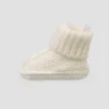 Carter's Just One You® Baby Cable Knitted Slippers - Off-White: Newborn Booties, Pull-On, Flexible Outsole -Carter's Just One You®️ GUEST d35332f9 2498 4e17 9d71 94dcac689501