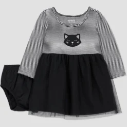 Carter's Just One You® Baby Girls' Halloween Striped Cat Dress - Black -Carter's Just One You®️ GUEST d4a171ef 01f2 4e90 b8b1 fa6e081e602f