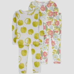 Carter's Just One You® Toddler Girls' Apples And Floral Long Sleeve Pajama Set - Gray/Green 7 Carter's Just One You® Toddler Girls' Apples And Floral Long Sleeve Pajama Set - Gray/Green -Carter's Just One You®️ GUEST e233ef7f 68a7 48fc 87f2 58627ad744d6