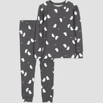 Carter's Just One You® Toddler 2pc Short Sleeve Comfy Soft Ghosts Pajama Set - Black 7 Carter's Just One You® Toddler 2pc Short Sleeve Comfy Soft Ghosts Pajama Set - Black - Image 5