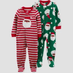 Carter's Just One You® Toddler Striped Santa Fleece Footed Pajama Set -Carter's Just One You®️ GUEST eda16ac3 669a 434f 8128 8461919f3496