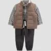 Carter's Just One You® Baby Boys' 3pc Top & Bottom Vest Set - Brown/Gray