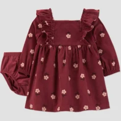 Carter's Just One You® Baby Girls' 2pc Floral Dress - Maroon -Carter's Just One You®️ GUEST f17a12dc 29ce 464a 9f8d 82d252d17675