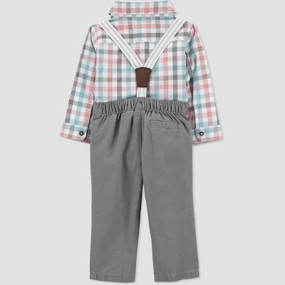 Carter's Just One You® Toddler Boys' Plaid Top & Bottom Set - Pink/Gray/Blue 4 Carter's Just One You® Toddler Boys' Plaid Top & Bottom Set - Pink/Gray/Blue - Image 2