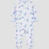 Carter's Just One You® Baby Girls' Floral Printed Sleep N' Play - Blue -Carter's Just One You®️ GUEST f41eb04a 8ea6 4f3c 81c8 16b6a3310d86