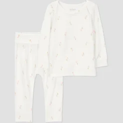 Carter's Just One You® Baby Girls' 2pc Floral Comfy Soft Top & Bottom Set - Ivory -Carter's Just One You®️ GUEST f82c8ce1 78dc 49ed 9d27 00da5bbb7948