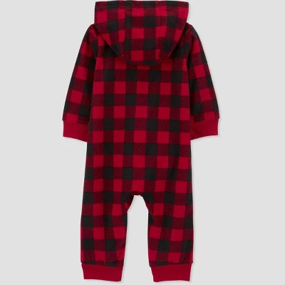 Carter's Just One You® Baby Boys' Buffalo Checkered Bear Jumpsuit - Red 3 Carter's Just One You® Baby Boys' Buffalo Checkered Bear Jumpsuit - Red
