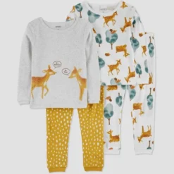 Carter's Just One You® Toddler Girls' Deer And Trees Long Sleeve Pajama Set - Gray/Yellow -Carter's Just One You®️ GUEST ffed1346 b38b 458b 9ecd 709387b1e469